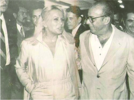 Myrian Abicair e o então presidente Figueiredo: romance teve início depois de encontro em festa.